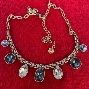 Swarovski Silver and Blue Charm Necklace